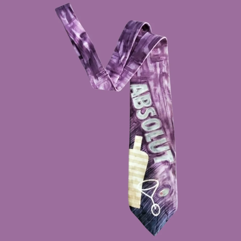 Vodka advertising vintage mens tie